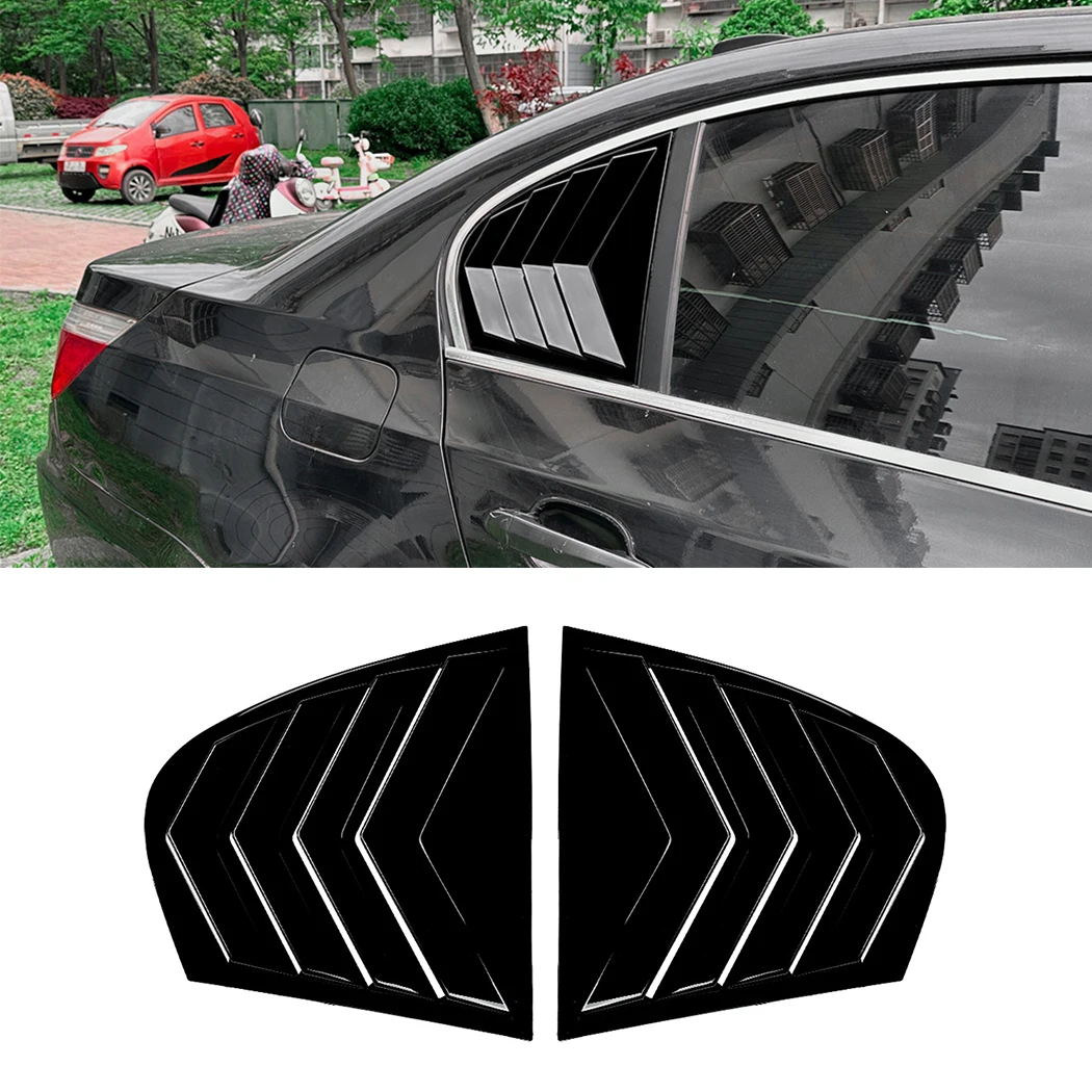 

Car Rear Window Shutter Cover Trim For BMW 5 Series E60 2004-2010 Glossy black/Carbon Fiber look