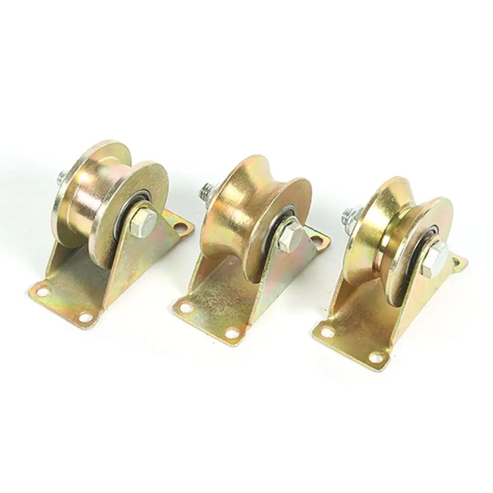 1Pcs Track Wheel Bearing Pulley U/V/H Shaped Plating Color Sliding Door Rollers Stainless Steel Home Hardware Rigid Caster