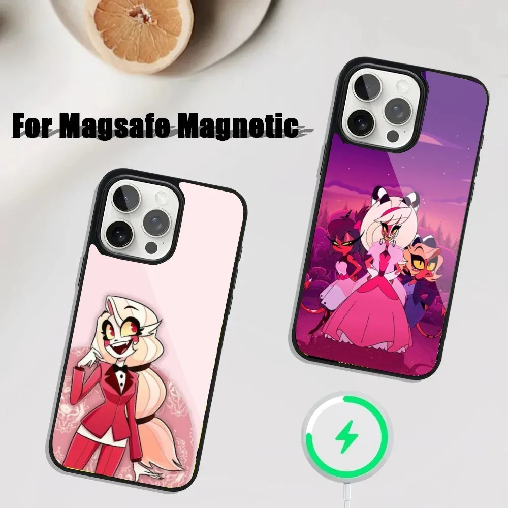 Hazbin H-Hotel Possum Phone Case For iPhone 16,15,14,13,12,11,Plus,Pro,Max Mini Magsafe Magnetic Wireless Charging