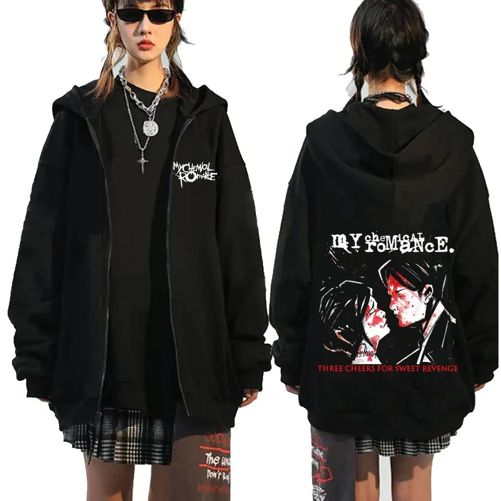 Rock Band My Chemical Romance Mcr Dead Zipper Hoodie Black Parade Punk Emo Zip Up Sweatshirt Men Fashion Vintage Hip Hop Hoodies - view 2