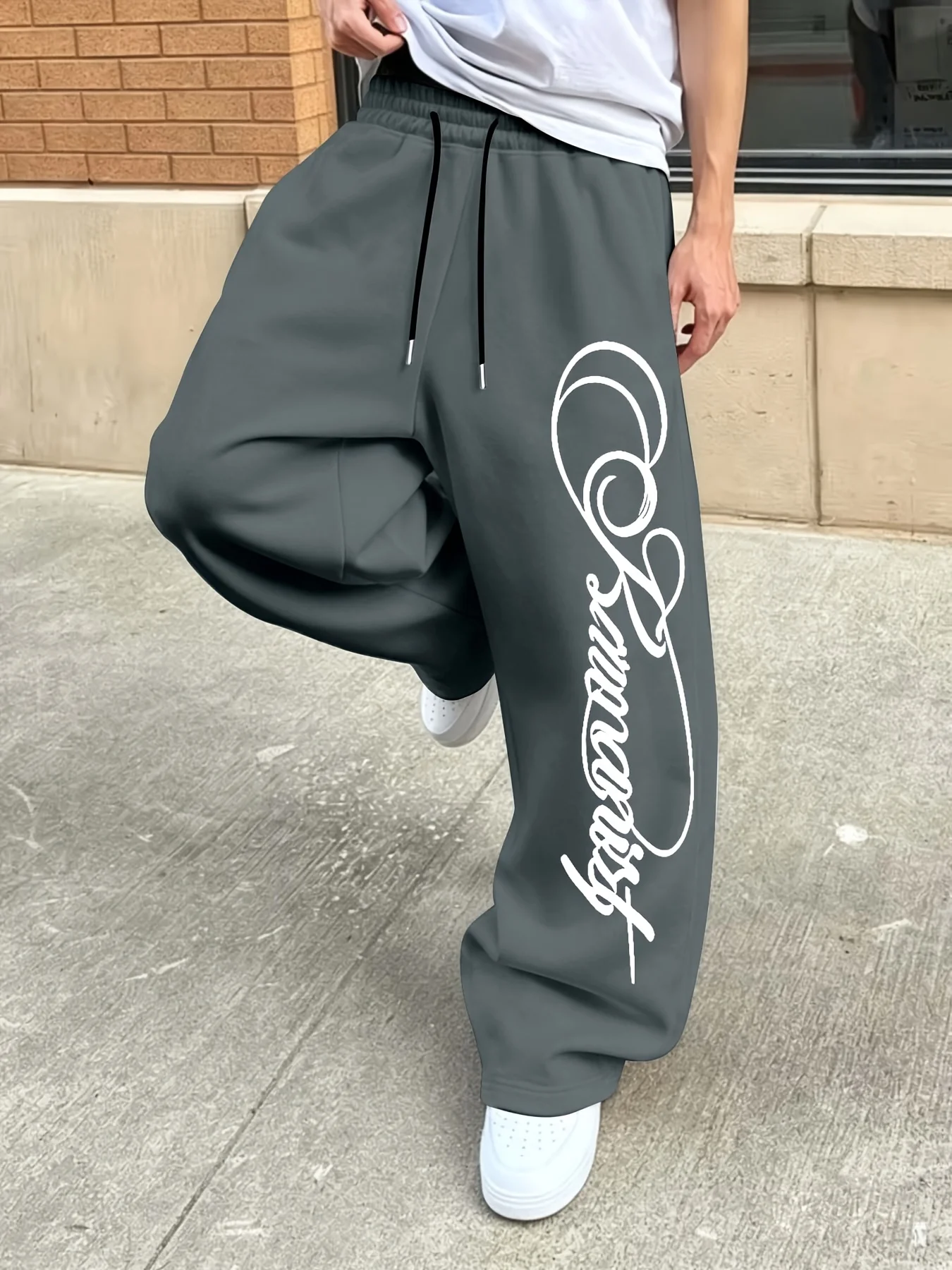 Men's versatile pattern printed loose casual sports pants, spring and autumn men's outdoor home casual pants