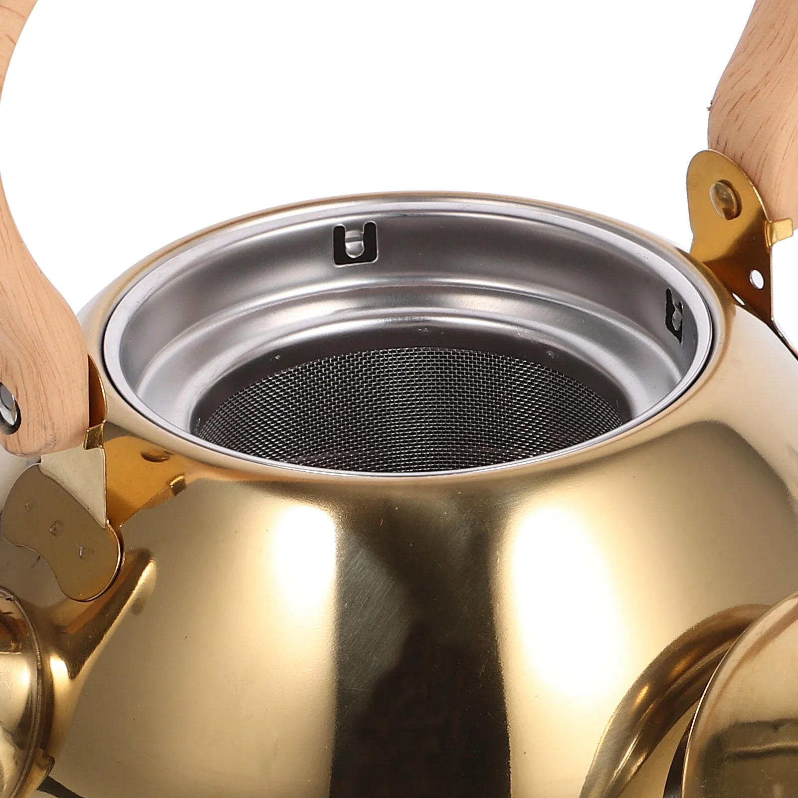 

Teapot Handle Boiling Kettle with Cold Water Bottle Wooden Office Pots