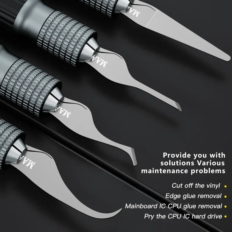 Maant MT-102 manga de faca polida à mão para pcb underfill limpo multifuncional placa-mãe chip cola limpeza raspagem faca de alavanca