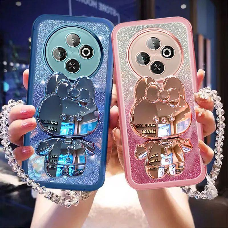 Luxury Lanyard Spark30C bracket Case For Tecno Spark 30C 20C 10 30 20 pro plus GO 1 2025 2024 Camon30 Shockproof Holder Cover