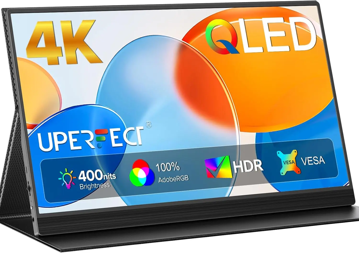 

4K 15.6" QLED Portable Monitor | 400 Nits, 100% AdobeRGB, FreeSync | USB-C & Mini HDMI | VESA & Smart Cover