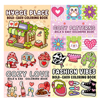 Fashion Vibes Coloring Books, Trendy Designs, Easy Coloring, For Home Parent - Child DIY, Relax, Unwind, Boost Creativity