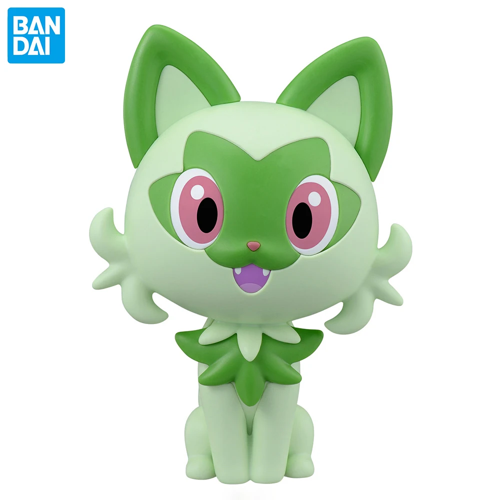 IN STOCK Bandai Pokemon Plastic Model Collection Quick!! No.18 Sprigatito 86 mm Nice Anime Action Figure Assembling Model Toy