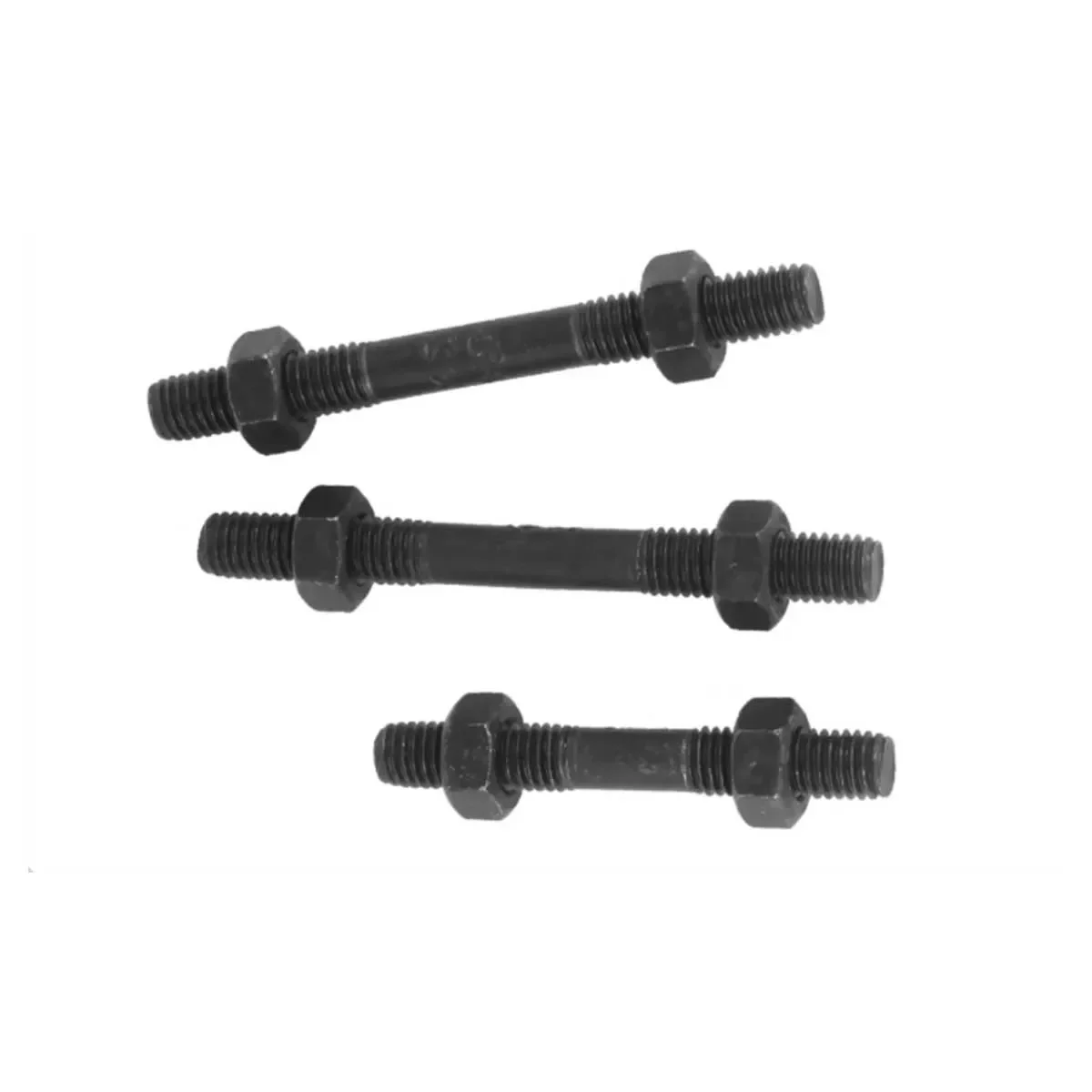 Duplo Cabeça Parafuso e Porca Set, Combinação enegrecida, 8.8 Grade