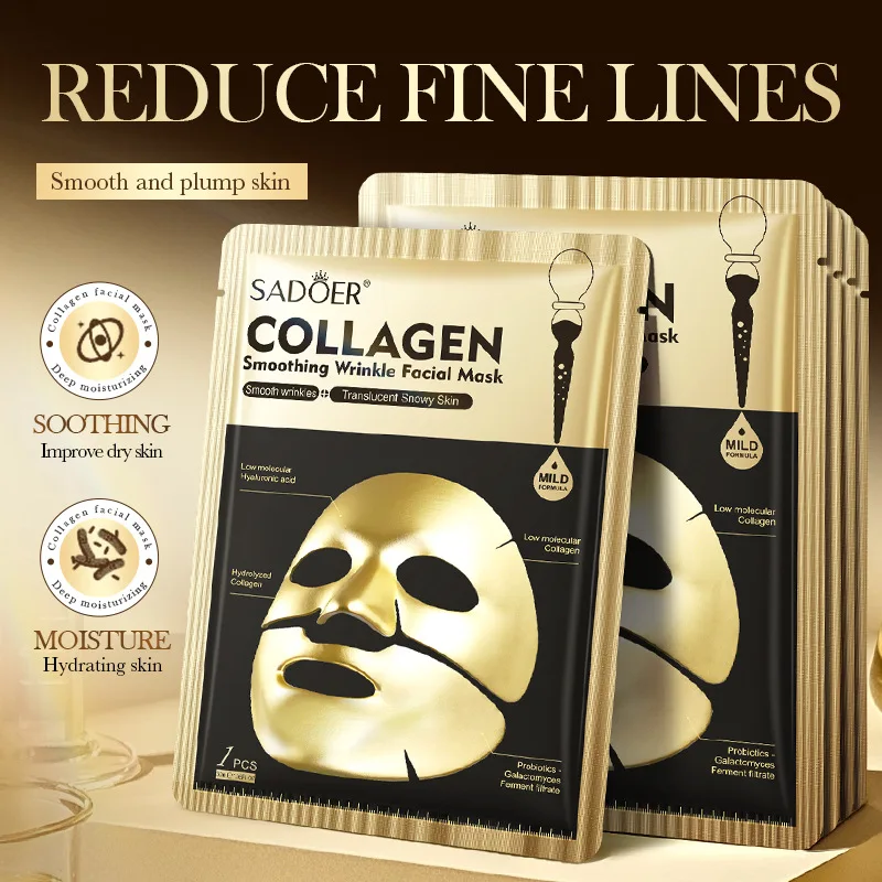 Sadoer Gold Collagen Mask Moisturizing Anti-Aging Anti-Wrinkle Mask Sheet Collagen Mask Skin Care Products