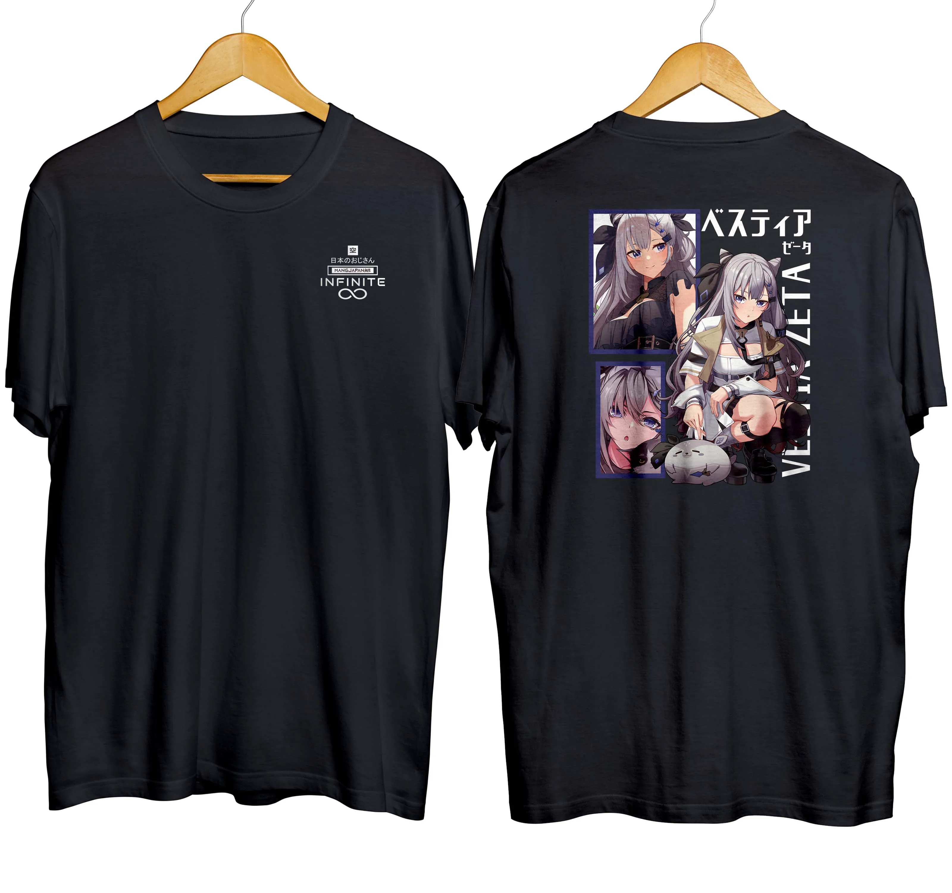 T-shirt distroanime vtuber VESTIA ZETA GRID - HOLOLIVE IDN 100% cotton combed 30s