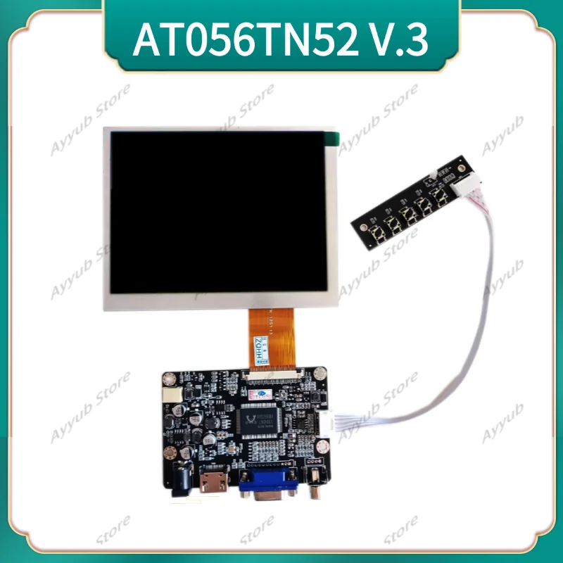 5.6 Inch AT056TN52 V3 640x480 LCD Display Screen Panel with VGA + AV Driver Controller Board