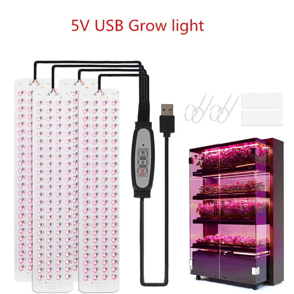 1pcs New 5V USB LED Plant Growth Light Seedling Light Potted Light Intelligent Dimming Timing Full Spectrum