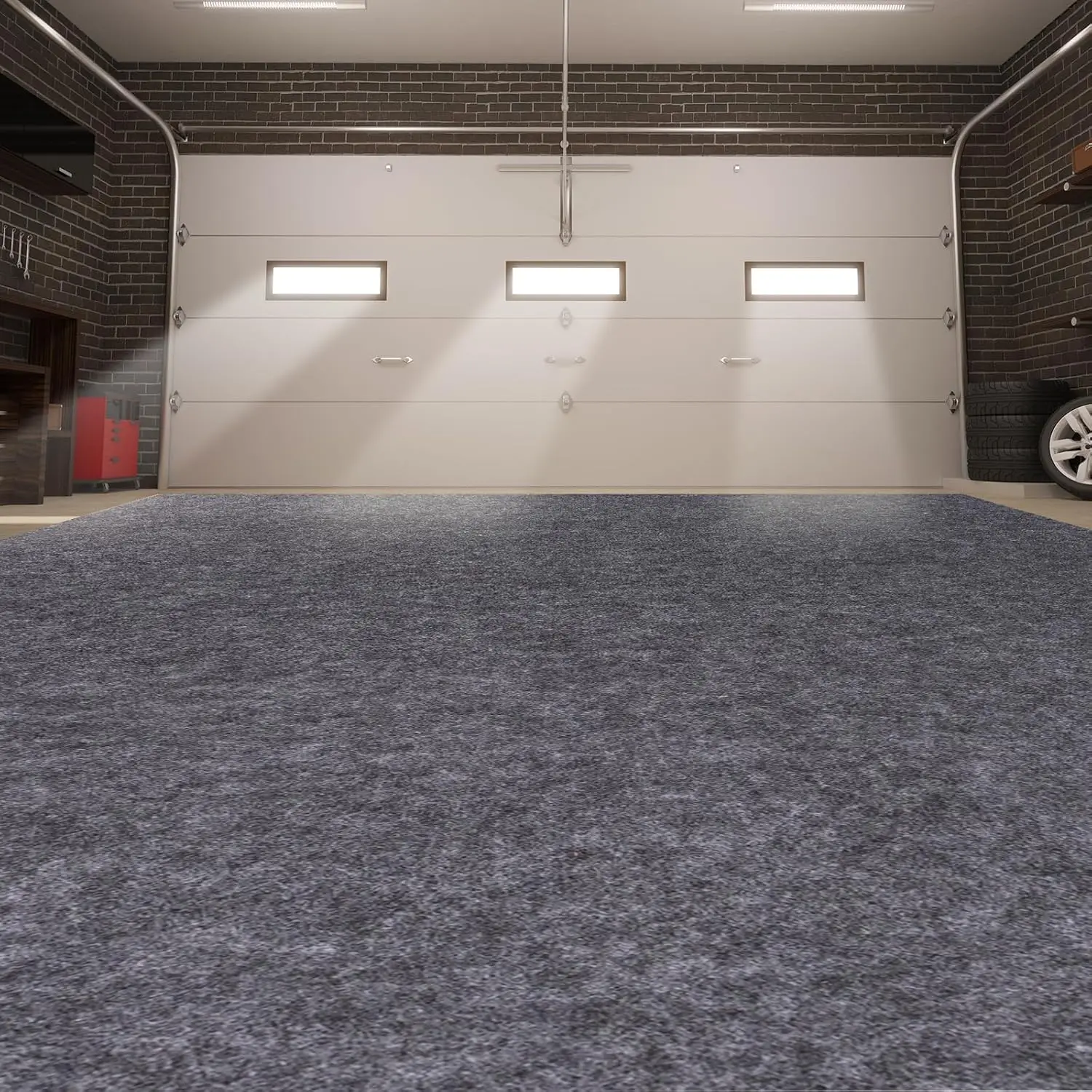

Oversize Garage Floor Mats, 8.8x22 Ft Non-Slip Gray Carpet, Absorbent Oil & Waterproof Parking Mat