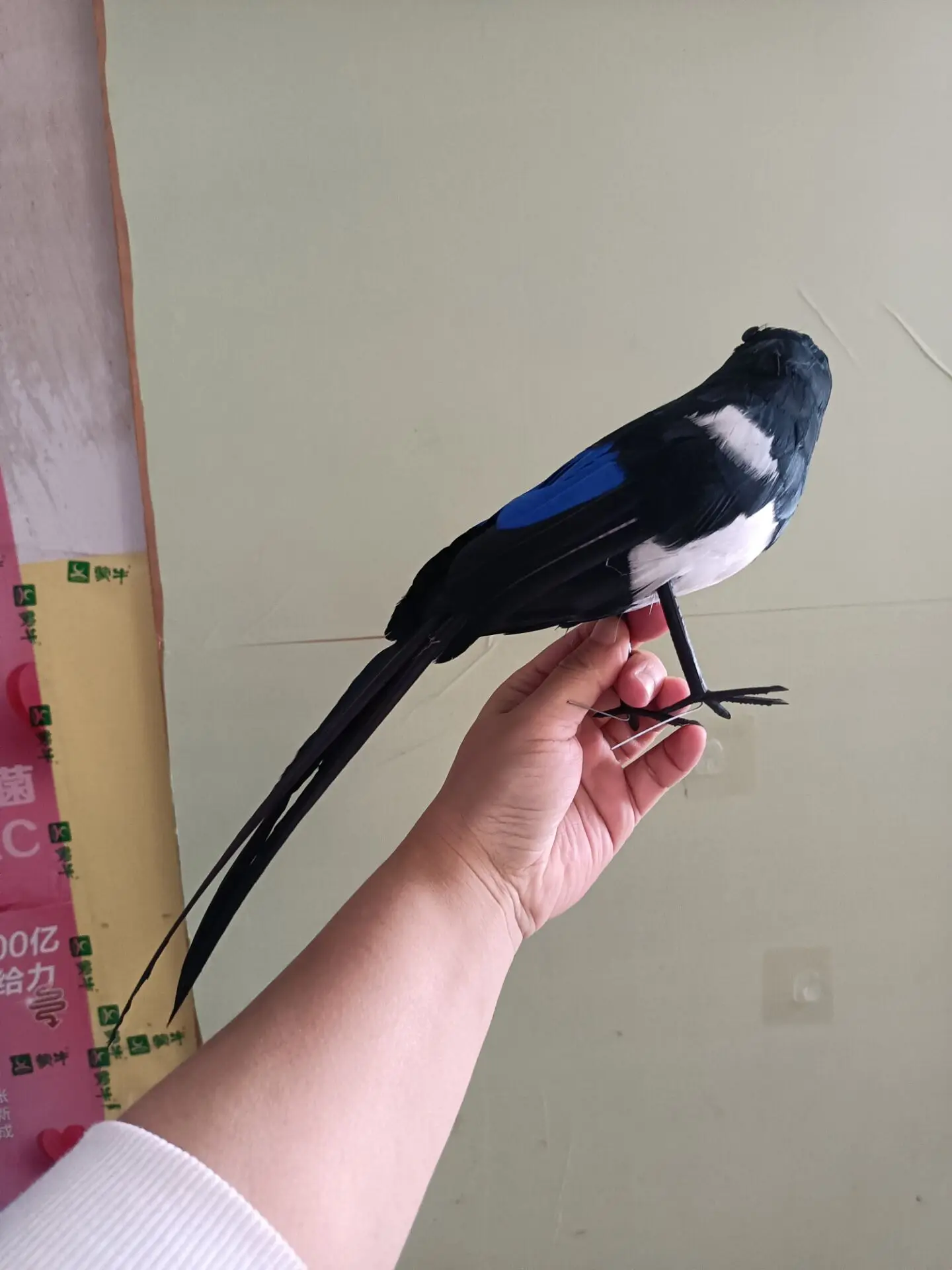 cute simulation foam&feather turned magpie model home garden decoration bird gift about 32cm a0150