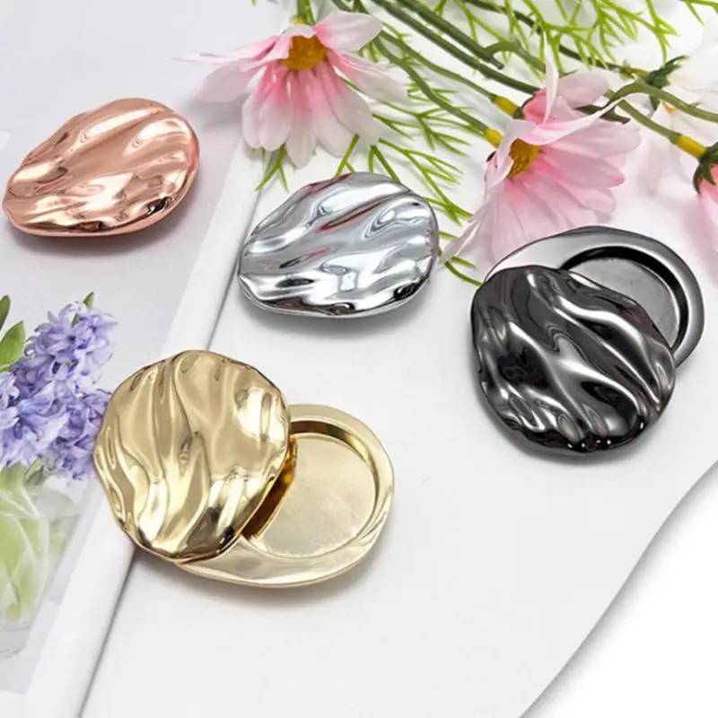 1Pcs Empty Replaceable Travel Balm Box Zinc Alloy Solid Perfume Container Rotary Open Close Rotatable Refillable Bottles