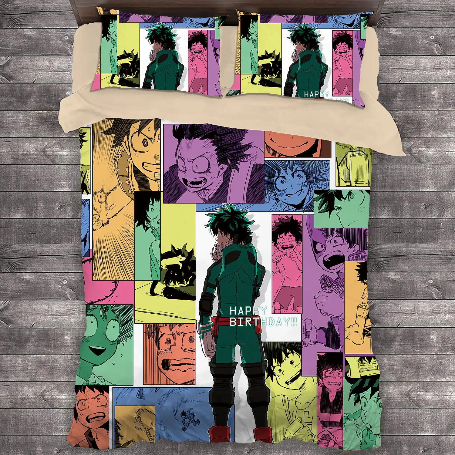 

Popular 3D Printed Anime My Hero Academia 3pcs Bedding Set Duvet Covers Pillowcases Comforter Bedclothes Bed Linen Bedding Sets