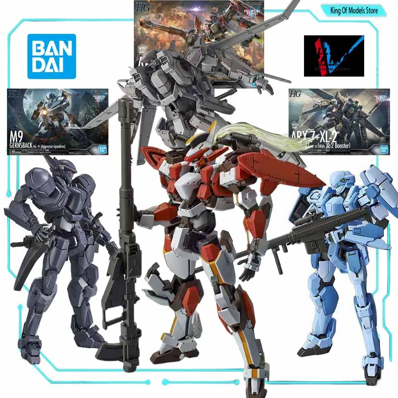 BANDAI Original Model Kit HG Full Metal Panic M9D FALKE VER.4 Anime Action Figure Assembly Model Toy for Boys Gifts 140mm