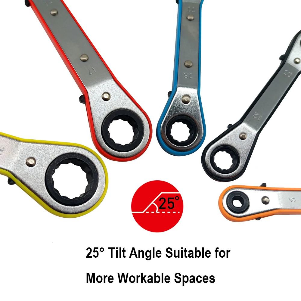 5 Pcs Plum Blossom Wrench Colored Double Headed Extended Metal Metric Imperial Spanner Durable Multifunctional Adjustable Tools