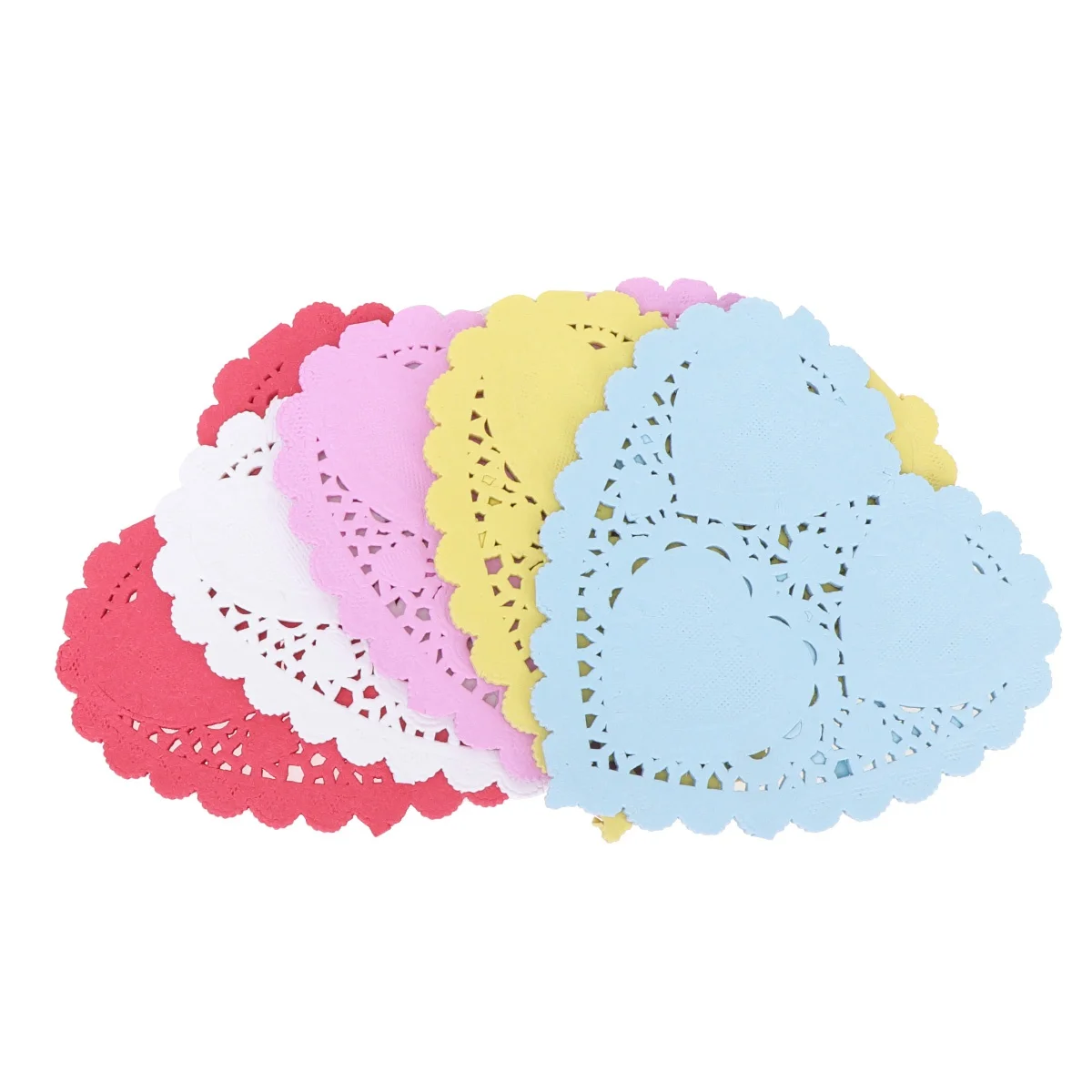 

100 Pcs Cake Circles Tray Dessert Board Base Boards Serving Flower Bottom Premium Paper Safe Hollow Heart Beautiful Various