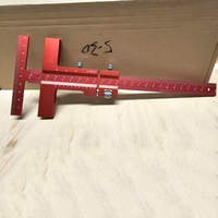 Woodworking Fine Tuning Scribe Metric inch Aluminum alloy T Ruler Scribing Marking Gauge Measuring Tool Woodworking Tool