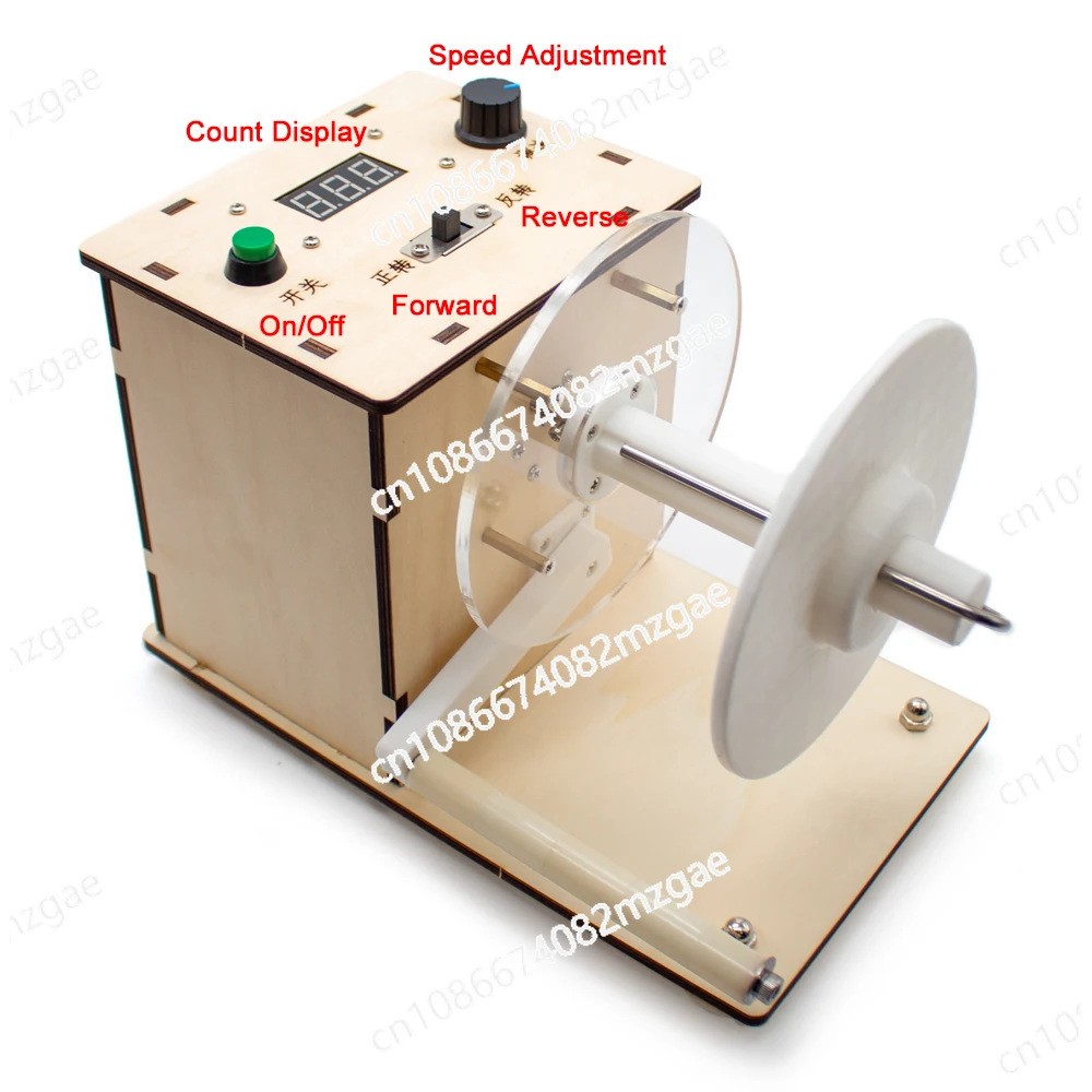 With Power Adapter Mini Automatic Label Rewinder Barcode Sticker Label Printing Adjustable Speed Two-Way Rewinding Machine