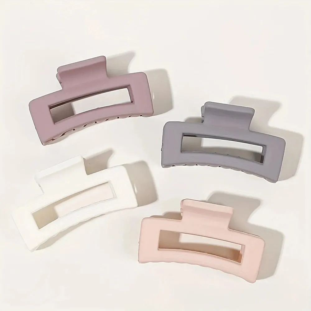 Multiple Colors of Square Jaw Clips,Hair Clips for Women and Girls, 1.6 in Small Non-Slip Hair Clips, Rectangular Claw Hair Clip