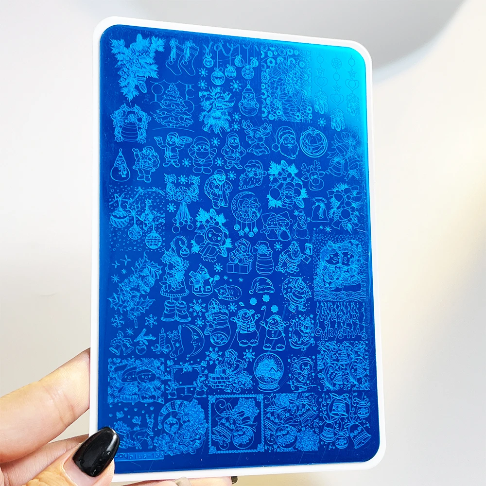 1pcs Christmas Nail Art Stamping Plate Snowflake/Christmas tree/Elk/Santa Claus Nail Art Printing Stencils DIY Nail decorat Tool