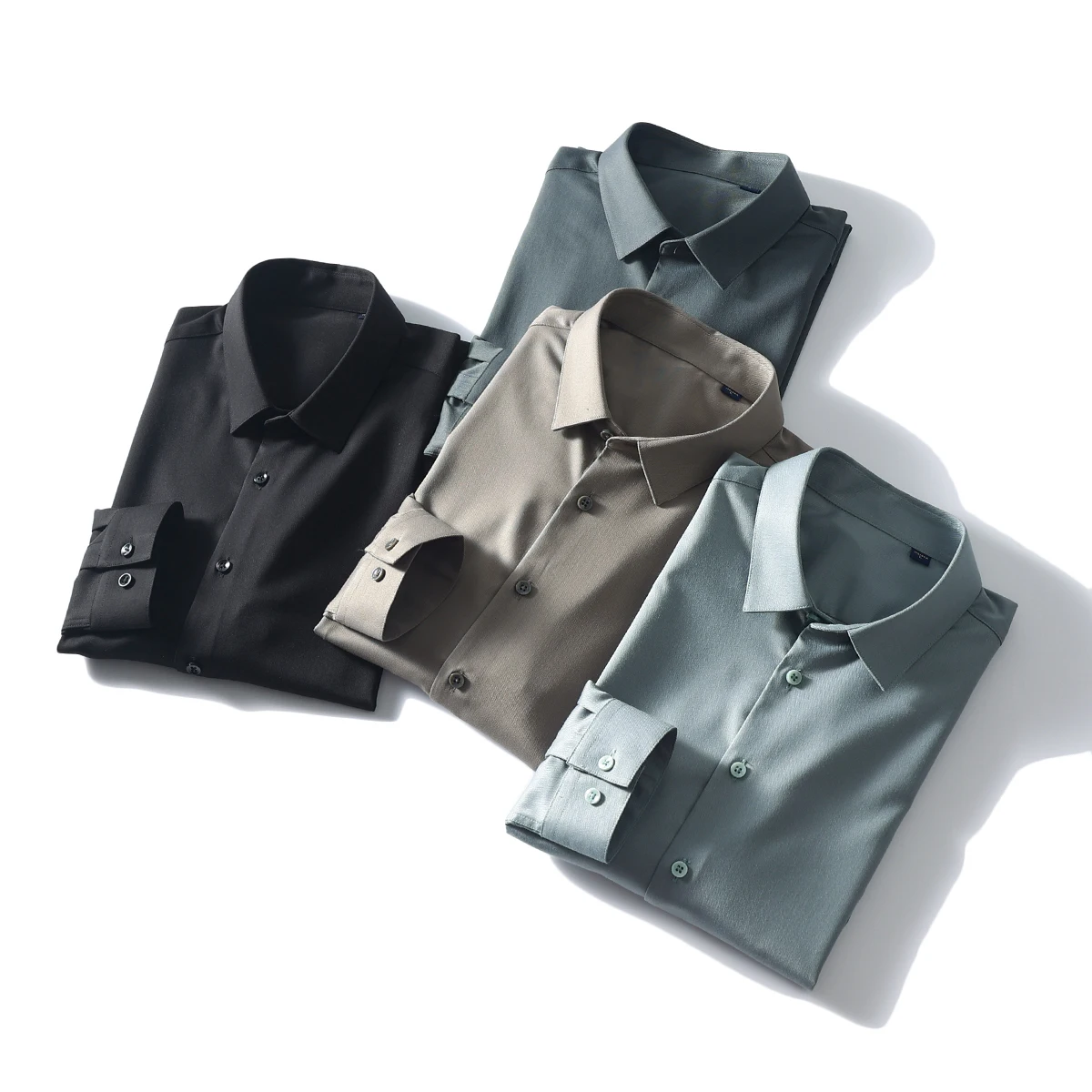 

Высококачественная легкая мужская рубашка с длинным рукавом для делового повседневного стиля, удобная, дышащая, универсальная, приталенного кроя, для осенних поездок на работу