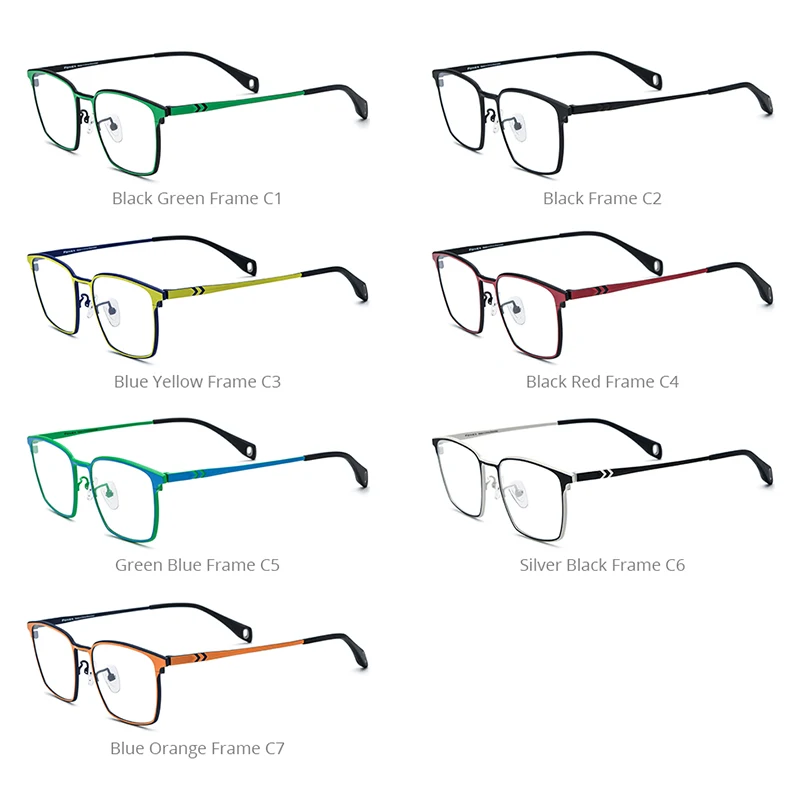 FONEX Multicolor Titanium Glasses Frame Men New Fashion Brand Design Square Eyeglasses Women Japanese Ultralight Eyewear 85856