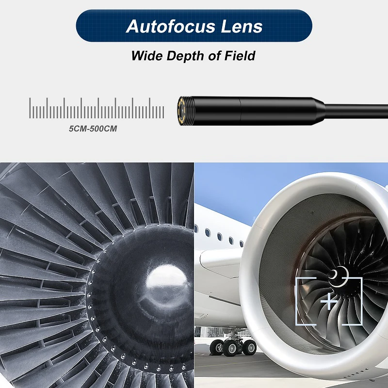 Industriële Endoscoop 4.3 ''IPS Scherm Autofocus Camera HD1080P Enkele Dual Triple Lens USB Sonde Auto Inspectie Borescope LEDs - afbeelding 1