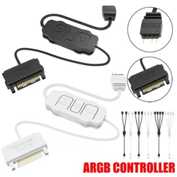 5V 3PIN ARGB Controller ARGB 5V 3PIN To SATA Interface Extension Cable RGB Sync Controller Cable for PC Case Fan