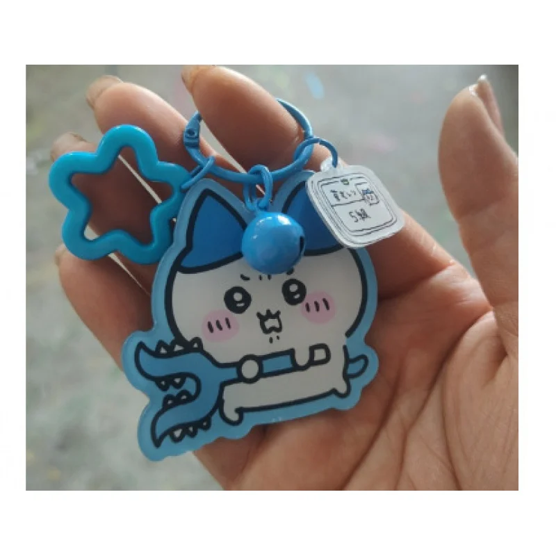 Chiikawa Cute Acrylic Keychain Kawaii Cartoon Character Pendant with Bell Star Ring for Bag Decoration