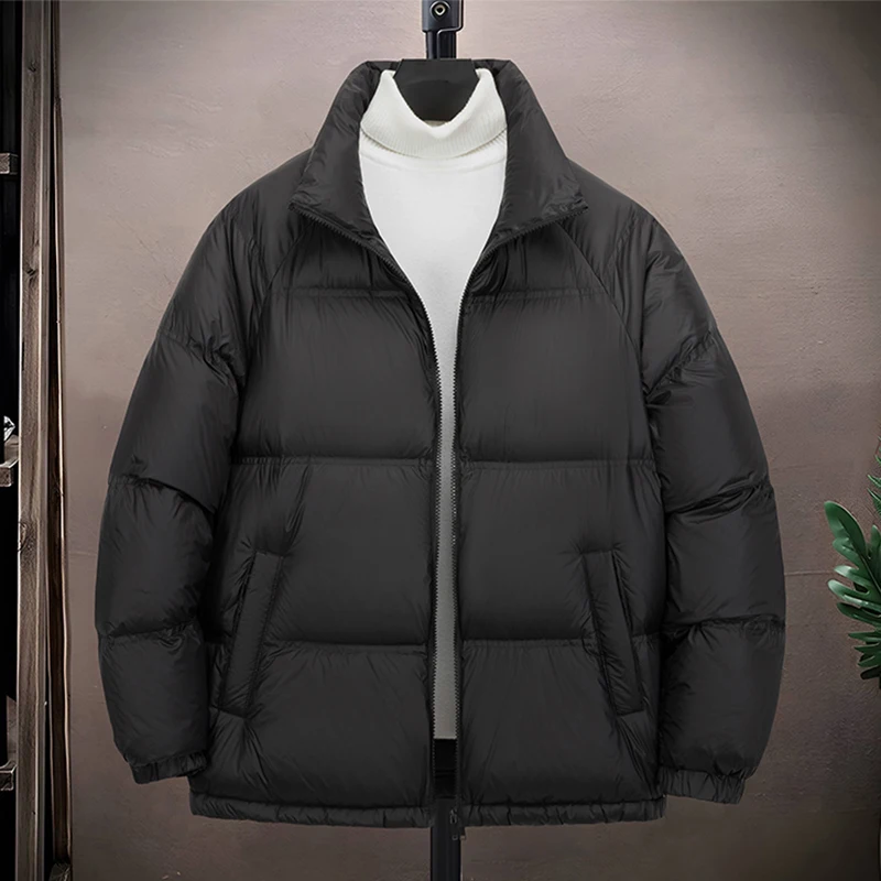 Lässig 2024 Winter Herren warm 90% weiß Enten Daunen jacken Outwear wind dichte schwarze Farbe Puffer Mäntel hochwertige Daunen kleidung