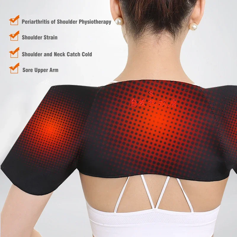 1PC Tourmaline Self-heating Heat Therapy Pad for Men and Women,Shoulder Protector,Support Brace,Pain Relief, Magnet Heated Belt