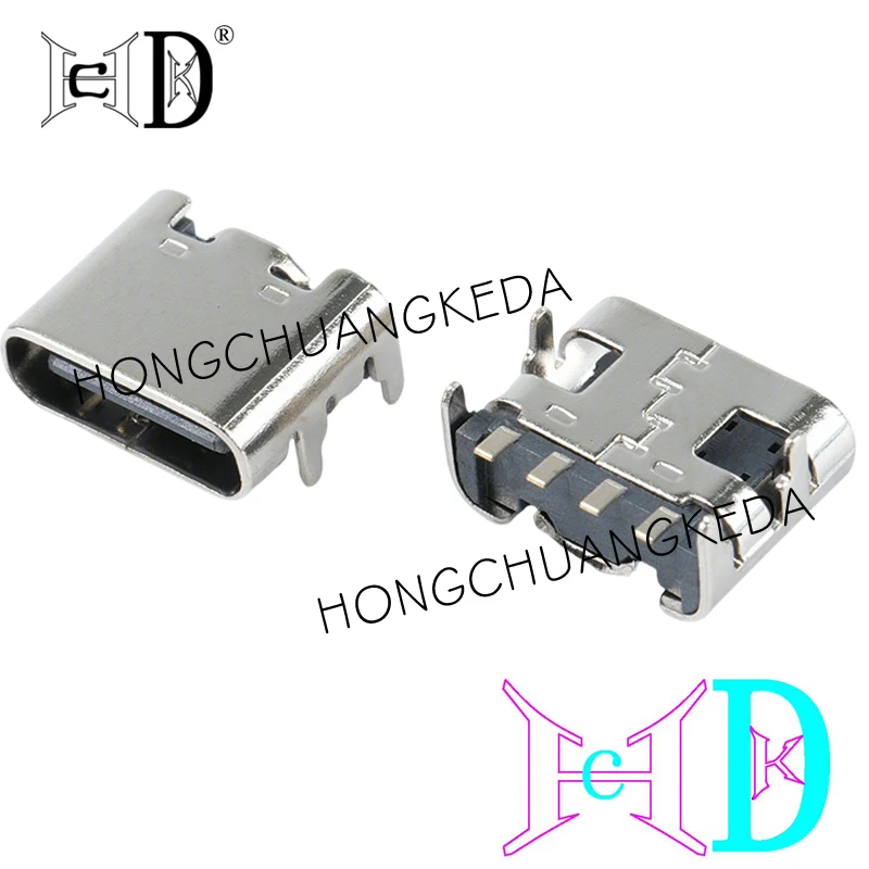 5 pcs Type C 4Pin USB SMT Socket Connector USB 3.1 Type-C Female SMD DIP For PCB design DIY high Current Charging Port