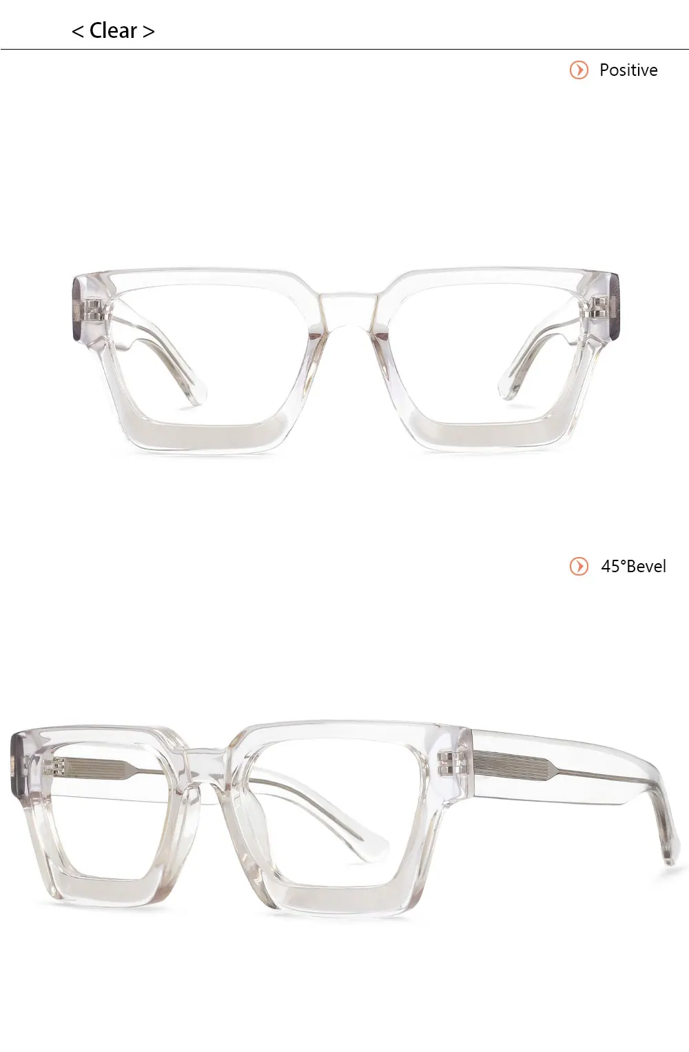 54290 Hochwertiges Acetat-Optik-Brillengestell, quadratische Retro-Brillen, Designer-Luxus-Brillengestelle, optische Brillen – Detail 12