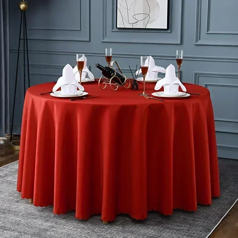 

2024 Table cloth polyester tablecloth round table cloth circular solid white