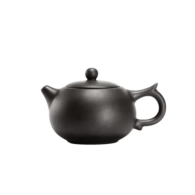 125ML Yixing Purple Clay Teapot Machine-made Xishi Tea Pot Raw Ore Dahongpao Quality Teaware Oolong Pu're Tea Set Filter Kettle