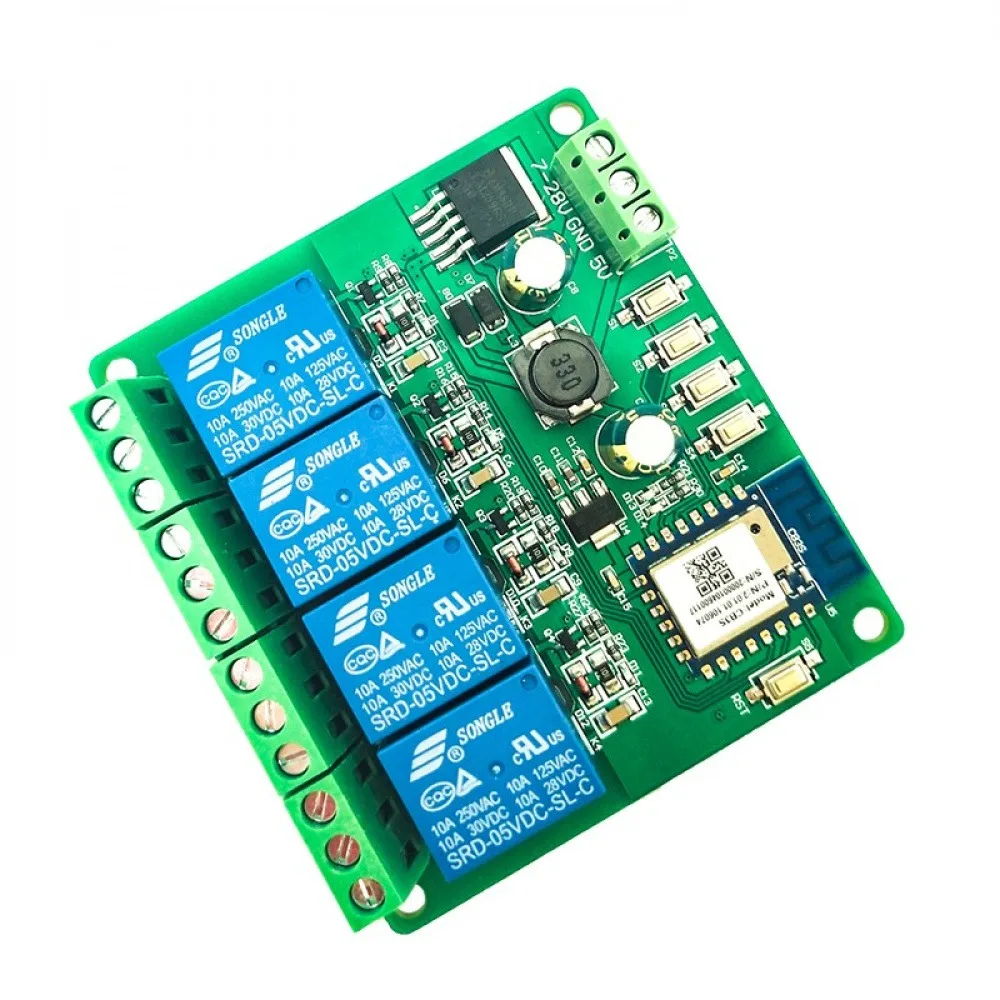 1pcs Graffiti Four-way WiFi Bluetooth-compatible Remote Relay Module