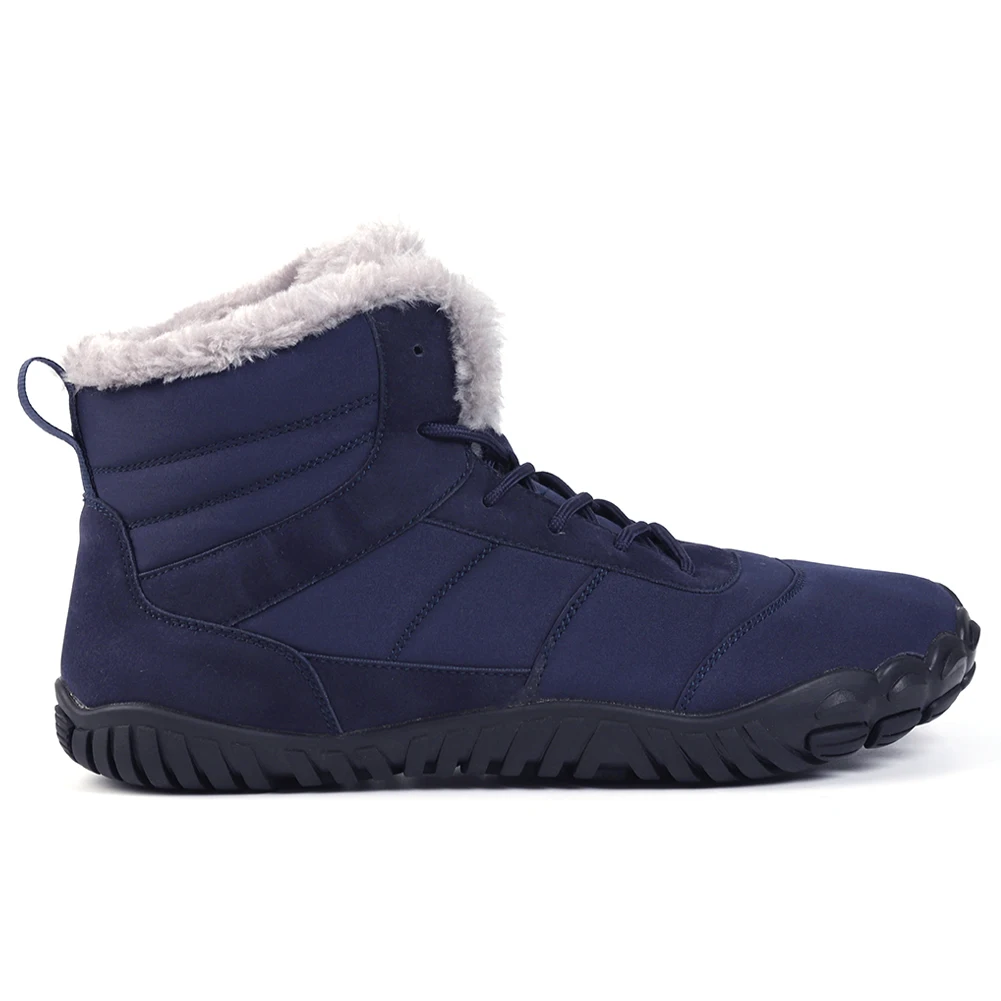 Bottes de neige légères coordonnantes pour hommes et femmes, baskets pieds nus, imperméables, chaussons doublés chauds, chaussures d'hiver