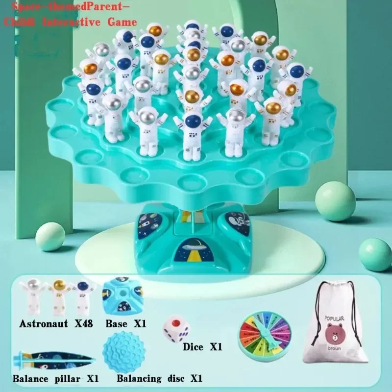 Children Balance Perception Toy Astronaut Balance Games Fun Space Puzzle Toys for Kids Set of Stacking Board Games for Leisure