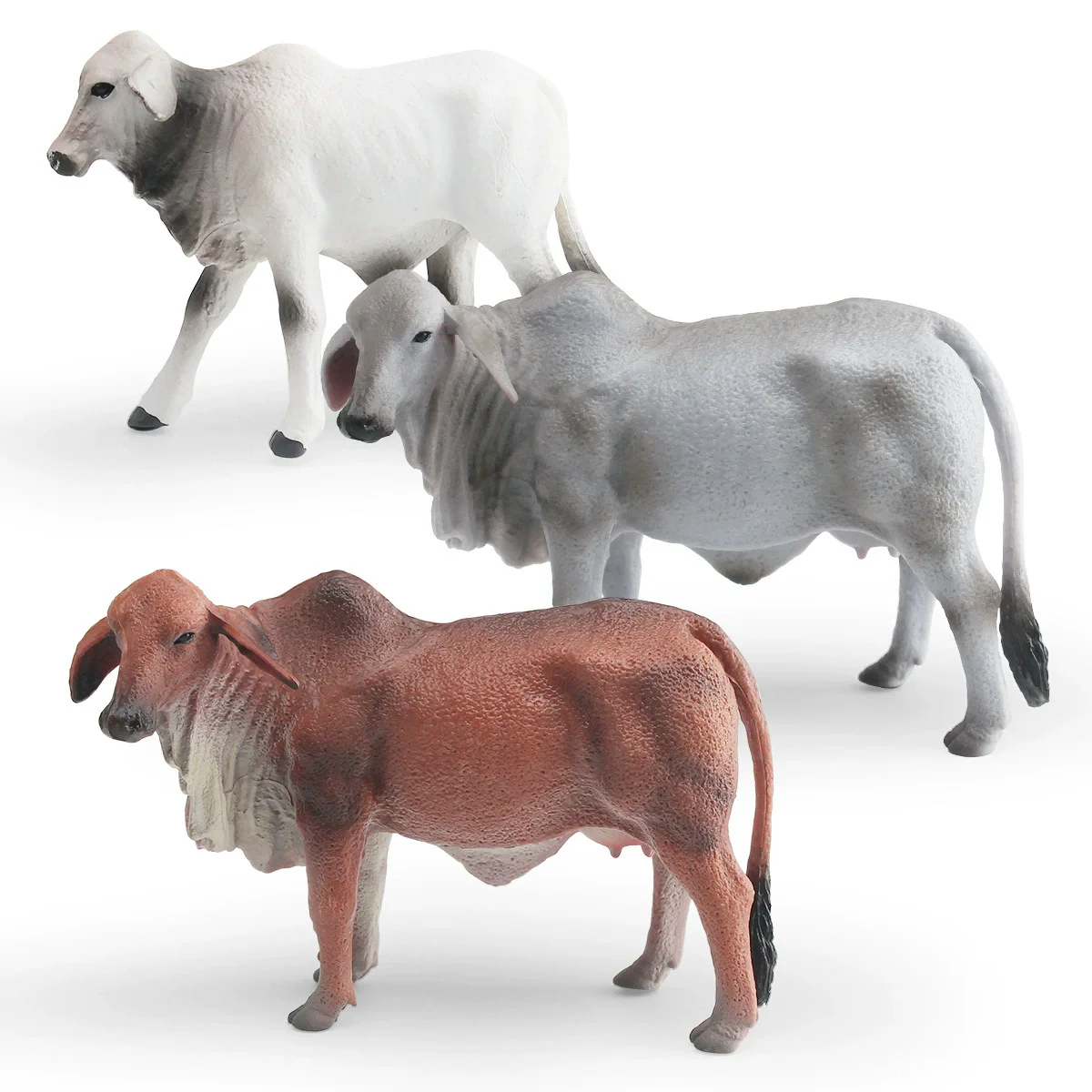 Cross-Border Simulation Wild Animal Model Children Cognitive Buffalo Yak Indian Cow Decorative Ornaments Toys