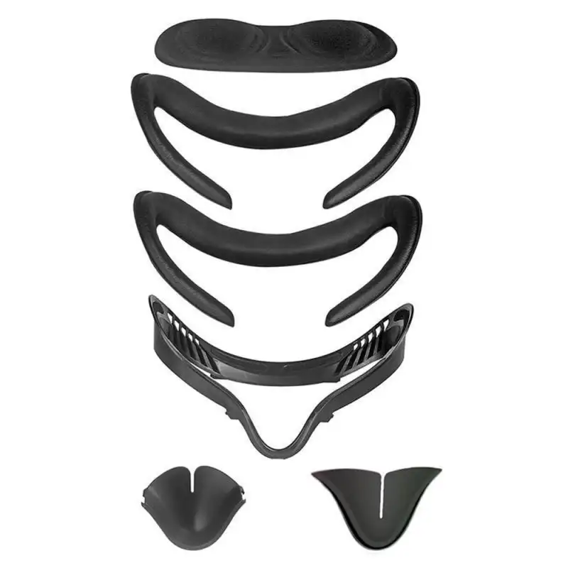 6pcs VR Kit for Quest 2: PU Leather Pad, ABS Bracket, Light Block Nose Cover, Anti-Leak VR Gaming Accessories