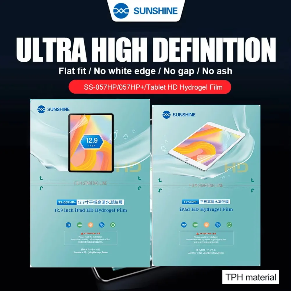 SUNSHINE SS-057HEP Matte Hydrogel Flim Anti-Glare SS-057HP Plus HD Clarity Touch-Sensitive Compatible With Screen up to12 Inches