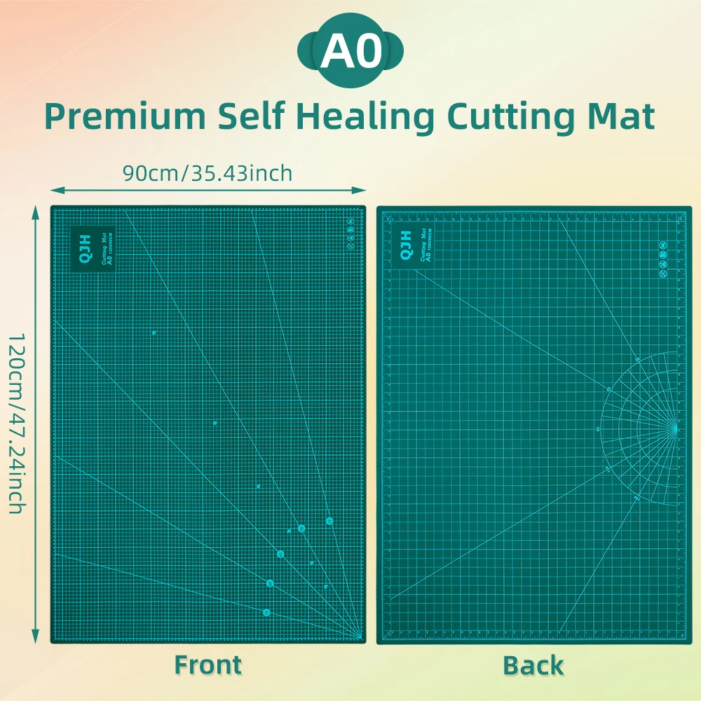 1pc 120x90cm Self Healing Cutting Mat,Double Sided PVC Cutting Board with Accurate Measurement Line for DIY Sewing & Leather Cut