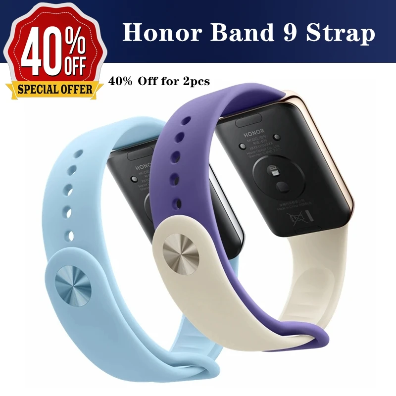 Original TPU Watch Strap for Honor Band 9 Sport Band Silicon Strap Colorful Purple Mixed Colors Watch Bracelet