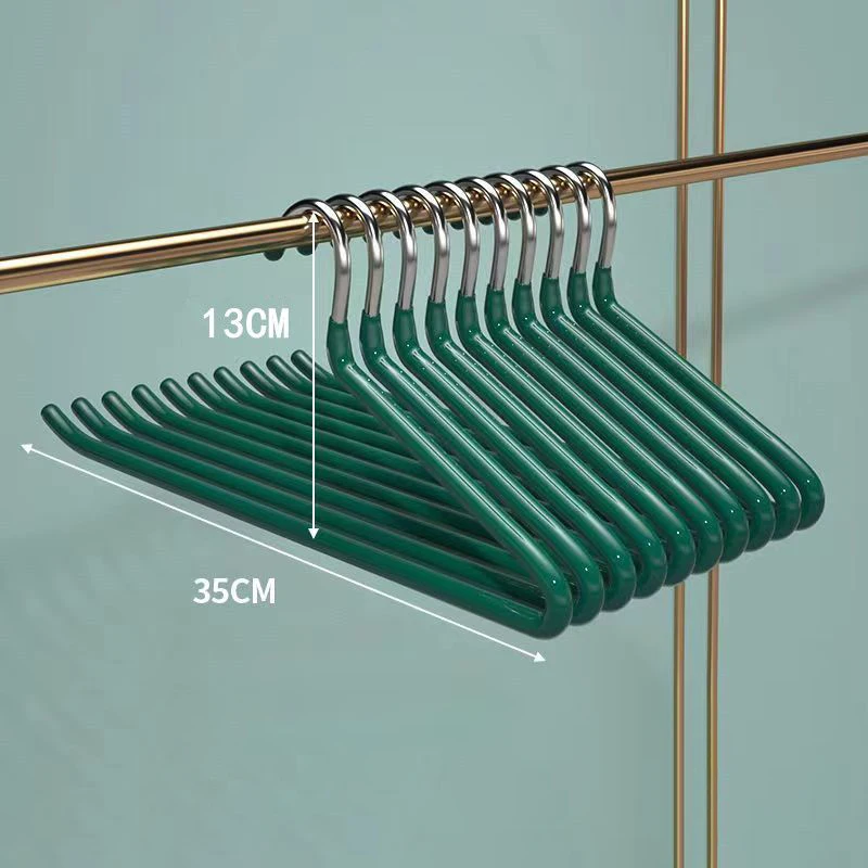 10/20PCS Metal Pants Hanger Pants Organizer Clothes Closet Trouser Rack Storage，35CM Dip Molding Stainless Steel Drying Rack