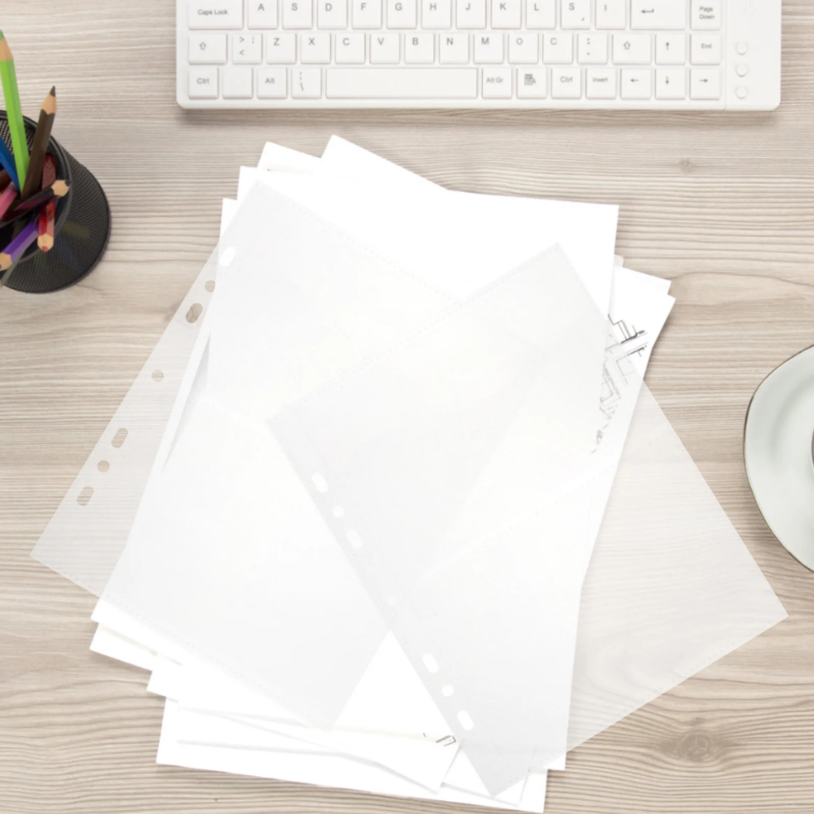 

Карманы для папок формата А5 для 7-кольцевых папок, прозрачные пластиковые рукава, сменные листы для фотоальбомов, органайзер для документов - школьный офис