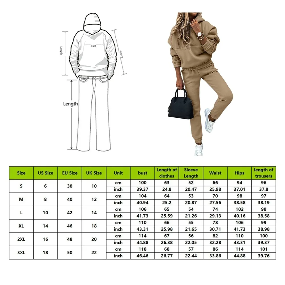 2 Piece Set Women Tracksuit Hooded Sweatshirt Pants Sets Long Sleeve Tops Suit Fashion Female Outfit Sportswear Hoodies Set