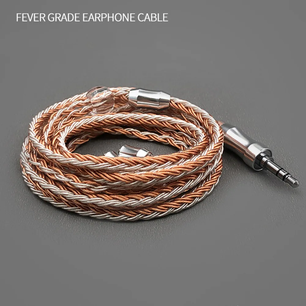 FENGRU Man Yao 16 Share 400 Cores Single Crystal Copper Silver Plating MMCX 2Pin 0.78mm QDC A2DC IM IE80 Earphone Upgrade Cable